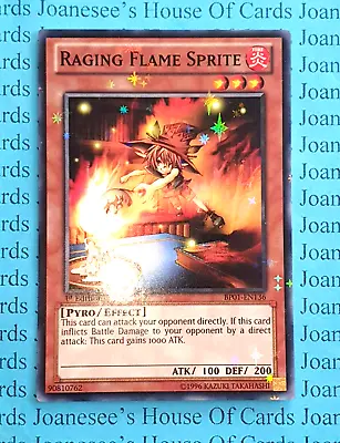 Raging Flame Sprite BP01-EN136 Starfoil Rare Yu-Gi-Oh Card 1st Edition New • £3.99