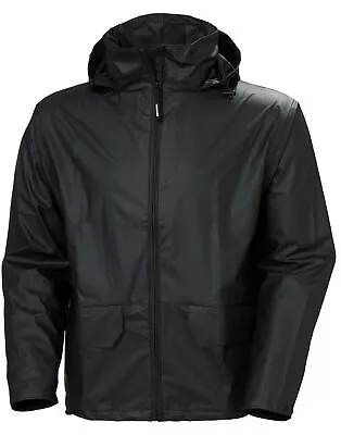 Helly Hansen Workwear Hooded Voss Waterproof Reflective Jacket Coat • $68.83