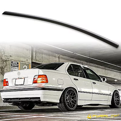 Fyralip Rear Trunk Lip Spoiler For BMW E36 Sedan / M3 Unpainted Matte Black • $61.56