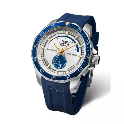 Vostok Europe White Dial Blue Silicone Strap Men Watch NE57-225A562-BUS • $373.50