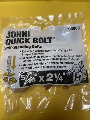 2 Packs Johni Quick Bolt Brass Snap Off Toilet Bolt Self Standing 2.25 X5/16  • $8.49