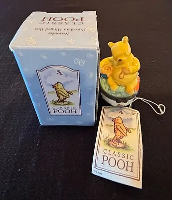 Winnie The Pooh Porcelain Trinket Box November Thanksgiving Midwest Cannon Falls • $14.99