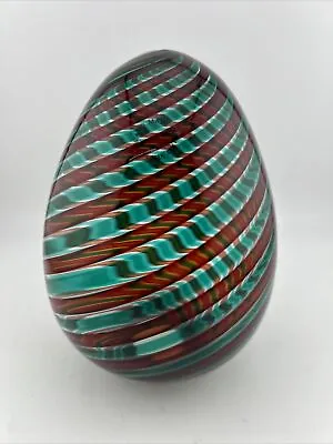 Venini Murano Art Glass Egg Signed Limited Edition RARE. LARGE 1988 • $575