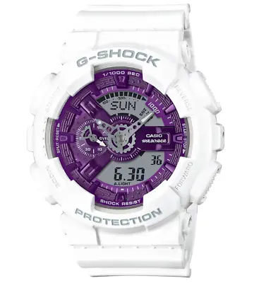 Casio G-Shock Analog-Digital 110 Series Purple Dial  Men's Watch GA110WS-7A • $101.99