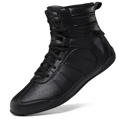 Professional Wrestling Boots Men Fashion Leather Boxing Shoes Fighting Sneakers • $69.70