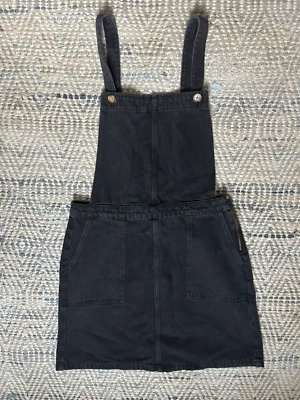 £10 • Buy New Look Tall Black Denim Pinafore Dungaree Dress 14 NWT Pockets Autumn Winter