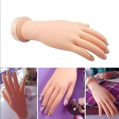 Pro Practice Nail Art Hand Soft Training Display Model Hands Flexible Silicone • $7.49