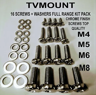 Bracket Tv Wall Mounting Screws Bolts For Sony Bravia Toshiba Panasonic Lg Vesa • £4.99