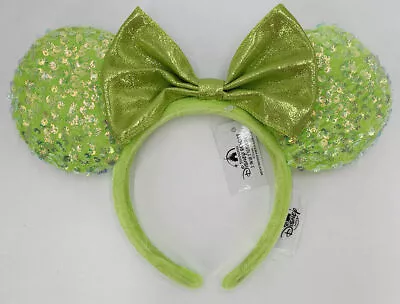 2022 Ears Minnie Mouse Mickey Limited Disney Parks Green Shell Sequins Headband • $2.99