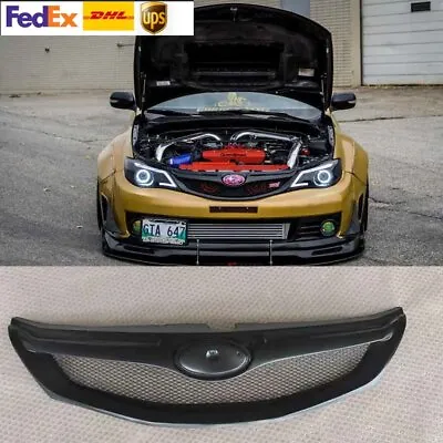 Matte Black Front Upper Mesh Grill Grille For 2008-2011 Subaru Impreza WRX STi • $139