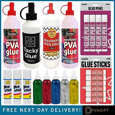 £2.35 • Buy Washable Pva Glue Safe Tacky Glue Craft Glue Ideal School Home Office Non Toxic