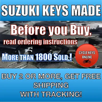 Suzuki Motorcycle Cut To Code Spare Replacement Keys Made READ INSTRUCTIONS • $10.49