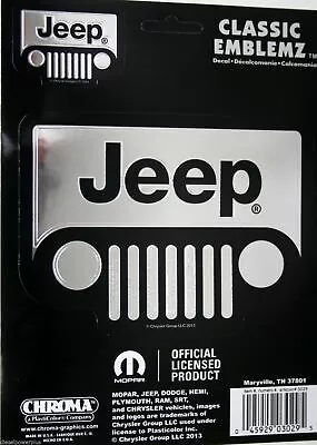 Jeep 2 Sticker Decal Logo Chrome 4x4 Mopar License Emblem 3029 • $10.97