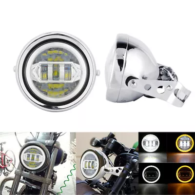 5-3/4 5.75 In LED Headlight + Housing Bracket For Yamaha V-Star XVS 650 950 1100 • $65.99