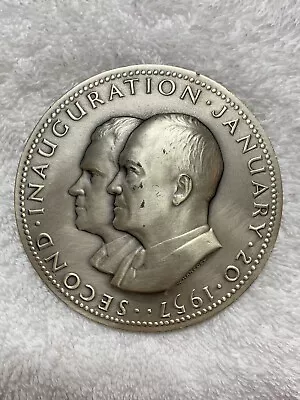 1957 Eisenhower Nixon Second Inauguration Medallic Art Co Silver Medal 5.52 Ozt • $360