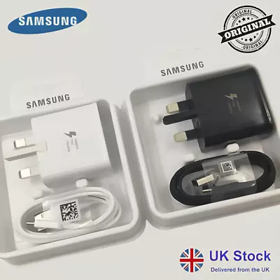 Genuine Samsung Galaxy Fast Charger USB-C Android Phones Adapter Plug 25W UK • £6.39