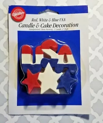 Wilton USA +Stars Candles & Cake Decorations Topper Holiday Military Homecoming  • $9.99