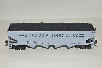 HO Scale Athearn Western Maryland Ry 4 Bay Coal Hopper Car Train W/ Load  KDs • $3