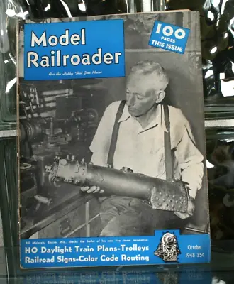 Model Railroader Magazine October 1948 - HO Daylight Train Plans • $8.99