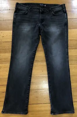 Wrangler Denim Performance Floyd Straight Men's Black Grey Jeans Size 38 • $26.99