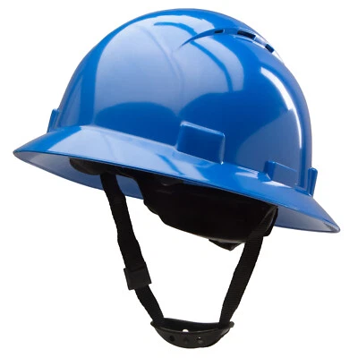 $15.95 • Buy Full Brim Vented Hard Hats Construction OSHA Safety Helmet 6 Point Ratcheting