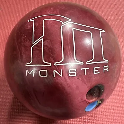 Brunswick Red Monster Original 14lb 4oz Bowling Ball Vintage Retro  • $22