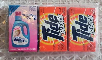 Vintage 90s Tide With Bleach And Downy Ultra Fabric Softener Sample Pack NOS NIP • $25.49