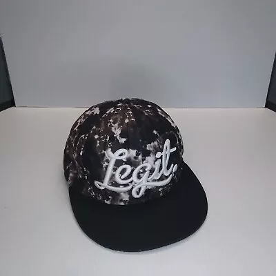 Legit Wade Camouflage Black White Neft Baseball Cap Hat Adjustable Snap Back • $12