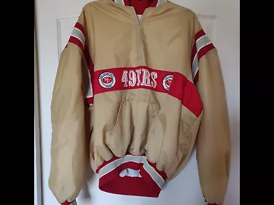 VINTAGE NFL San Francisco 49ers Anorak Delong Sz L Made In USA • $75