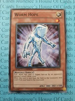 Worm Hope GLD3-EN036 Yu-Gi-Oh Card Limited Edition New • £1.40