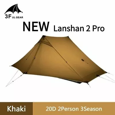 3F LanShan 2PRO Ultralight 2 Person Camping Hiking Tent 3 Season Outdoor Tent • $406.99