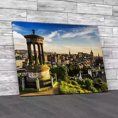 View Of The City Of Edinburgh Original Canvas Print Large Picture Wall Art • £14.95