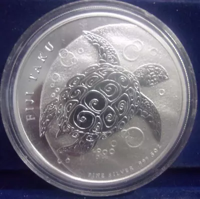 2011 Fiji Taku $10 Hawksbill Turtle 5 Oz .999 FINE Silver Coin *DN* • $152.50