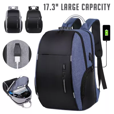 17'' Business Travel Laptop Backpack College School Computer Bag USB Charging AU • $35.99