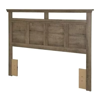 South Shore Versa Wood Full Queen Panel Headboard In Weathered Oak • $141.57