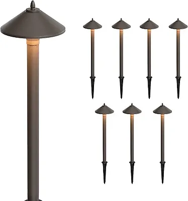 GOODSMANN 8PK Landscape Lighting Low Voltage Path Lights Floodlight Outdoor • $169.99