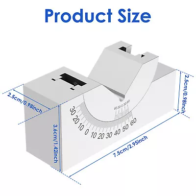 V Block Angle Gauge AP25 0°- 60° Adjustable Micro Angle Gauge Bikxj • £23.82