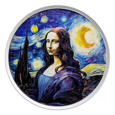 2024 Fiji Mona Lisa X Van Gogh 1 Oz Silver Colorized Proof-Like Coin • $61.20