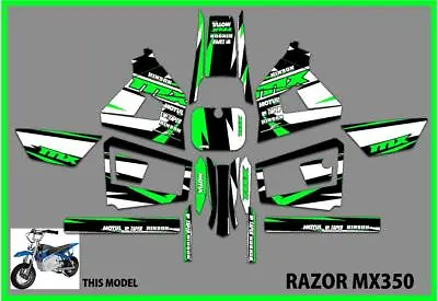 Razor MX350 NEW MODEL Graphics Kit Decals THICK AND HIGH GLOSS  • $55