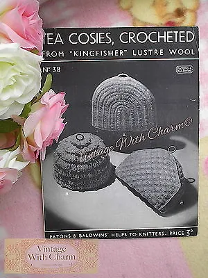 £3.09 • Buy Vintage 1930s Crochet Pattern Tea Cosy 3 Traditional Styles JUST £3.09 FREE P&P!