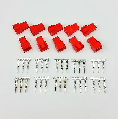 Pk Of 10 - Male 3 Pin Fan Power Connector - Red Inc Pins • £4.49