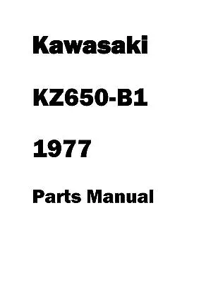 Kawasaki Parts Manual Book Kawasaki 1977 KZ650-B1  • $18.50