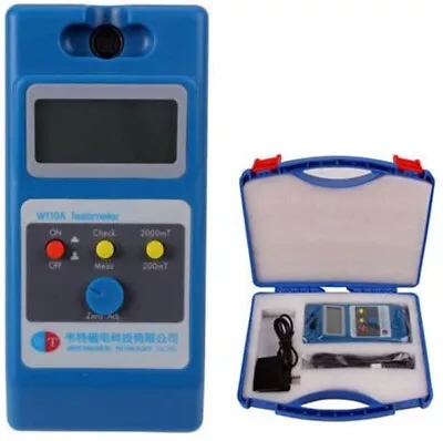 Magnetic Field Tester Tesla Meter Gaussmeter (WT10A) W/Ns Function + Metal Probe • $104.49