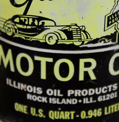 OLD CAR GRAPHIC ~~ Original 1950s Era WELCH MOTOR OIL Old 1 Quart Can • $38