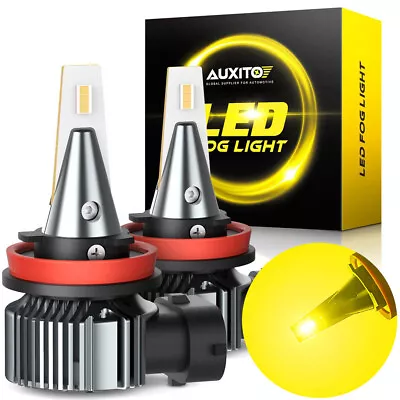 AUXITO Amber H8 H9 H11 LED Headlight Kit Hi Low Beam Bulbs Fog Light 4000LM 2x • $38.24