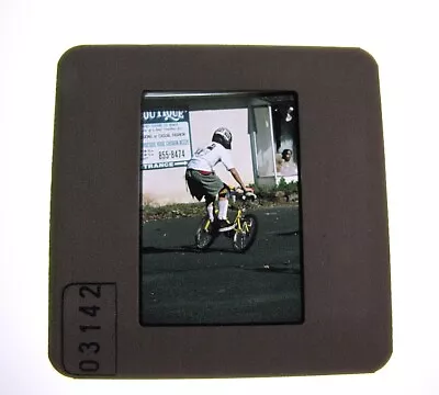 Vintage 1980's Slide Film Photograph BMX Bicycle Trick Stunt Bike Riding II • $28.66