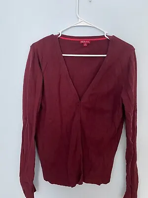 Merona Target Cardigan Sweater Burgundy Large • $4