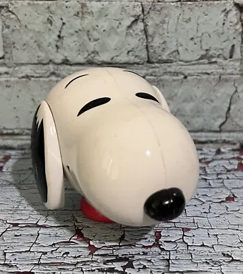 Snoopy Head Vintage Toy PEANUTS UFS Plastic 8 Cartoon Panel Ears Turn 1970's • $2.99