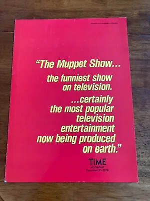 The Muppet Show Time Magazine 25 1978 Advertising Supplement To Variety 11 X 15 • $55