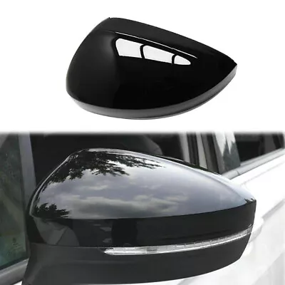 Left Rear View Mirror Cover Cap Replace Gloss Black For VW Tiguan MK2 2017-2020 • $17.99